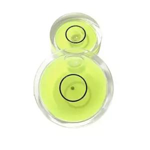 Haccury 고정밀 전자 저울 버블 레벨 비즈 미니 도구 수평 계측기 직경 8-30mm D10mmH6mmGreen