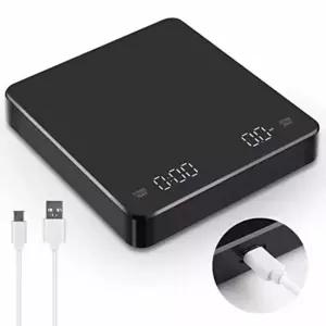 충전식 커피 저울 - 0.1g 정밀도, 3kg 용량, 타이머, LED 디스플레이, USB 0.1g3kg