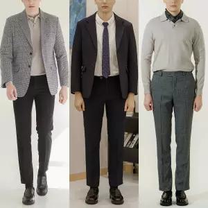 엠필 남성 봄 베이직 히든밴딩스판정장바지 슬랙스 팬츠(30-38사이즈)3종세트