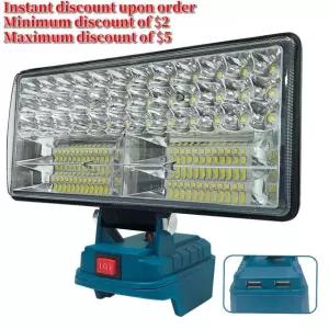 LED 작업등 3/4/8인치 마키타 14.4V 18V 리튬이온 배터리 램프 USB 야외 Universal Lamp