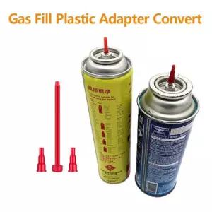 가스 충전 플라스틱 어댑터, 재사용 가능한 부탄 헤드, 카세트 탱크, 팽창식 탱크로 변환,