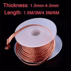1.0-4.0mm/1.5M-6M 용접 와이어 디솔더링 브레이드 솔더 리무버 와이크 수리 1.0mm 1.5M