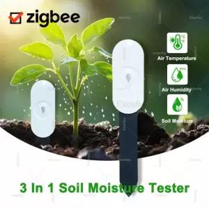 Tuya 스마트 라이프 Zigbee 토양 수분 시험기 온도 습도계 미터 홈 가든 자동화 For Z2M