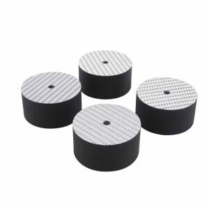 오디오캐스트 하이파이 스피커 격리 스탠드 받침대 패드, 40x20mm 4X 탄소 섬유 하이엔드 충격 흡수기 진동 감쇠기 베이스 패드 턴테이블 서브우퍼 앰프 CD DVD AMP용 스파이크 바닥 보호기