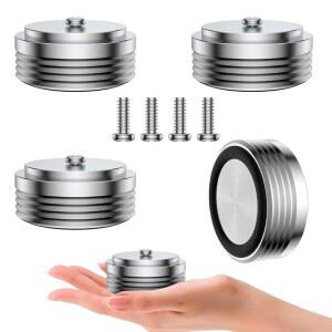 오디오캐스트 IF3917S 하이파이 스피커 격리 발 패드 4PC 알루미늄 39x17mm 실버 충격 흡수 진동 감쇠기 바닥 보호기 오디오 서브우퍼 CD DVD 앰프 턴테이블 DAC용