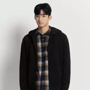 빈폴 멘 캐주얼 니트라이크 집업 후디 블랙 BC5X41C035 5X41C