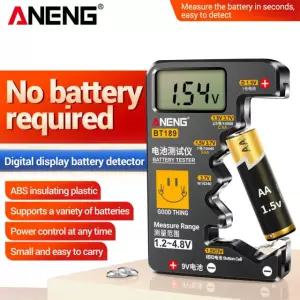 ANENG BT189 버튼 셀 배터리 테스터 범용 가정용 LCD 디스플레이 9V N BT189
