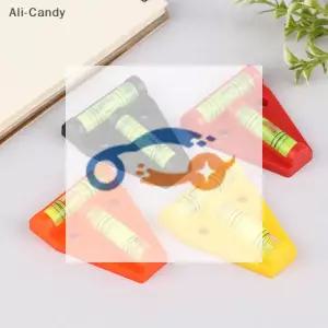 2개 미니 T형 수평계 측정 도구 삼각형 버블 쉘 플라스틱 2Pcs Black