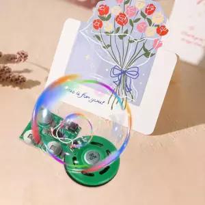 60초 녹음 재생 보드 음악 모듈 (DIY 인사 카드용, 배터리 버튼 기능 포함) Green