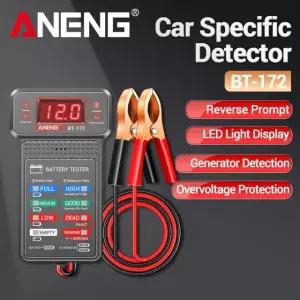ANENG BT-172 12V 디지털 배터리 테스터 자동차 표시기 (앨리게이터 클립 포함) BT172