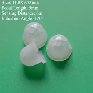 3pcs/5pcs/10pcs 11.8x9.73mm 프레넬 렌즈 적외선 유도 120 각도 Black 3pc