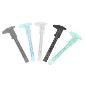 150mm 고정밀 플라스틱 이중 눈금자 버니어 캘리퍼스 측정 도구 0.5mm 검정색