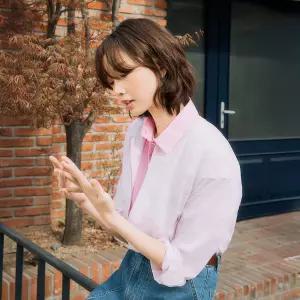 빈폴 레이디스 테이프 디테일 긴소매 보머형 점퍼 라이트핑크 BF5439C03Y C03Y