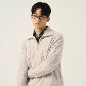 빈폴 멘 케이블 반집업 니트 베이지 BC5951C20A C20A
