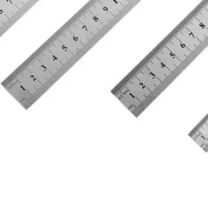 스테인레스 스틸 자 금속 고정밀 직선 사무실 가정 엔지니어 공예용 드로잉 150mm 1 China Mainland