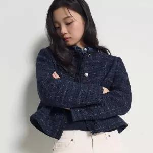 빈폴 레이디스 팬시 트위드 재킷 네이비 BF6111C03R C03R