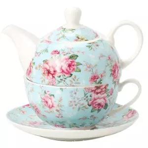 세라믹 주전자 1인 찻잔 세트 접시 인테리어 생일 선물용 다기 도자기 차도구 집들이 기프 A 1 Pot 1 Cup1Saucer