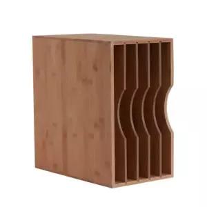 대나무 LP 레코드 보관함 빈티지 비닐 홀더 클래식 CD 선반 나무 디스플레이 케이스 20x33xH35cm B