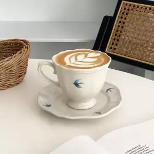 제비 도자기 그릇 블루버드 스몰 타원형 15CM 빈티지 부조판 9인치 라지 식기 세트 1Pc Cup