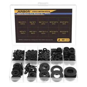 M2 M3 M4 M5 M6 M8 나일론 와셔 절연 스페이서 흰색 250 플라스틱 검정 검정색 250pcs
