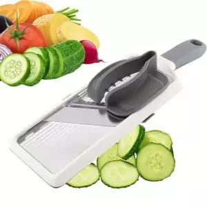 스테인리스 블레이드 휴대용 야채 슬라이서 감자 레몬 채칼 커터 Vegetable Slicer