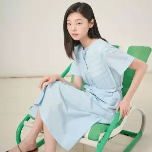 빈폴 레이디스 시어서커 보트넥 원피스 스카이 블루 BF5671C01Q C01Q