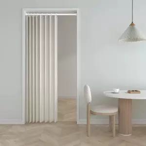 미닫이 자바라 커튼 가림막 아이보리 거실용 1PCS W80 x H150cm