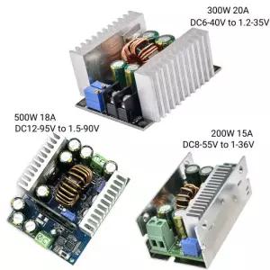 스텝 다운 모듈 컨버터 정전류 LED 드라이버 전력 전압 18A 전해 커패시터 500W 300W 20A