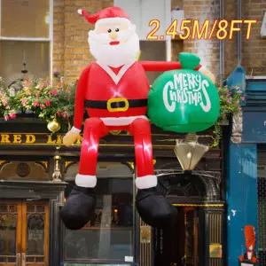 대형 산타 풍선 인형 크리스마스 야외 장식 4M 6FT Santa EU Plug