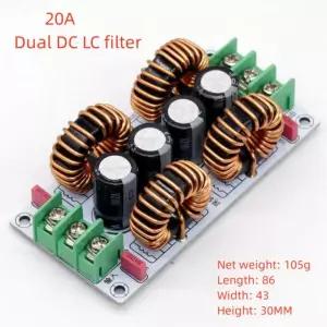 GHXAMP 듀얼 포지티브 전원 공급 장치 LC 로우 고주파 제거 소음 자동차 패스 필터 Bare PCB