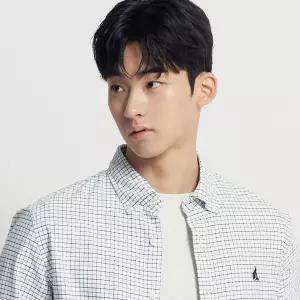 빈폴 멘 브러쉬드 윈도우 체크 셔츠 그린 BC5X64C23M 5X64C23M