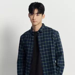 빈폴 멘 브러쉬드 트윌 스몰 체크 셔츠 그린 BC5X64C21M 5X64C21M