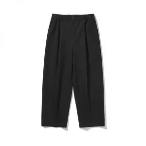 매장정품 HISHANDER ONE PLEATS WIDE EASY PANTS BLACK