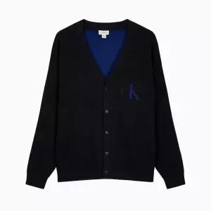 CALVIN KLEIN JEANS 남성 코튼 캐시미어 3D 로고 가디건 4RD304G UB14RD304GUB1 148501