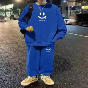 호크아이 남친 캐주얼 가을 투피스 트레이닝 데일리룩 긴팔티 트렌드 빅사이즈 맨투맨 세트 KUK3
