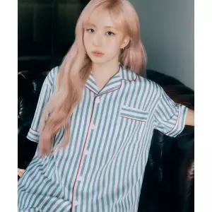 DOSSY [해원 pick]실크핏 토브 반팔 커플 잠옷 세트