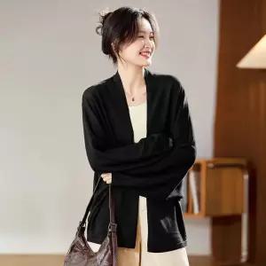 밴널스샵 여사친 니트 가을 이너 가오리핏 루즈핏 빅사이즈 가디건 케이프 상의 카디건 HO3
