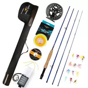 ANGLER DREAM 낚싯대 및 릴 콤보 5 WT 플라이 낚시 콤보 스타터 4피스 플라이 로드 키트