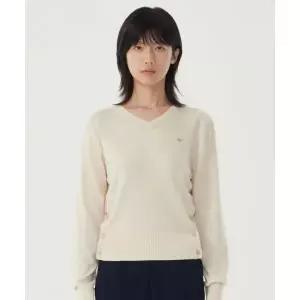 매장정품 COVERNAT 커버낫 WOMAN 우먼 브이넥 울 블렌드 니트 Ivory CO2504KT78IV 1547575