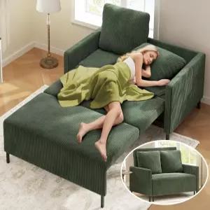 컨버터블 소파 침대 47인치 사랑스러운 수면 68파운드 용량의 꺼내고 모던한 2 푹신한 베개 작은 공간을