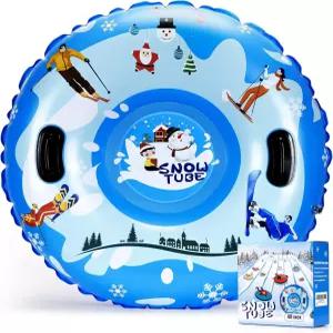 40 u209 스노우 튜브 및 풍선 내한성 PVC와 손잡이가 있는 두꺼운 튼튼한 썰매 야외 겨울 크리스마스