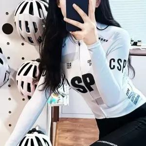 CSPD 사이클 자전거 의류 자전거복 사이클링 저지 상의 속건성 얇은 긴팔