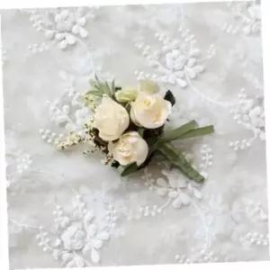 브로찌 블룸부토니에브로치 아이보리)웨딩신랑코사지 플라워브로치 부토니에브로치