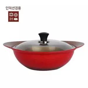 인덕션용 냄비 파티웍28cm 렌지 W 양손냄비 스텐냄비
