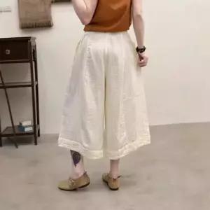 여친 팬츠 면 여름 캐주얼 사 밴딩 7부 BE2