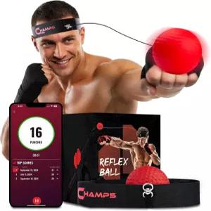 챔프스 MMA 복싱 리플렉스 볼 위드 펀치 카운터 앱 장비 스피드 민첩성 및 트레이닝 손안정 훈련 조절