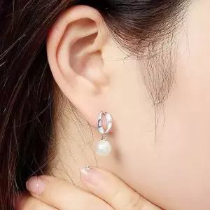 은귀걸이 진주 백금도금 실버925 귀걸이 악세사리 은귀걸이