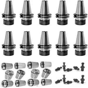 0PC TPACTOLS CAT40 ER32 콜렛 척 투어 밸런스 세트 산업용 런아웃 00005인치 이하 마작 타입 숏 풀 스터드