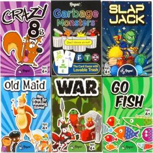 리갈 게임 카드 Go Fish 8 s 노처녀 슬랩 잭 쓰레기 괴물 전쟁 간단하고 클래식 가족 테이블 다양 6세트