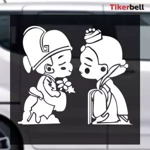 [셀러에이드]티커벨 전통혼례 신랑신부 포인트 데칼스티커 TKP-39